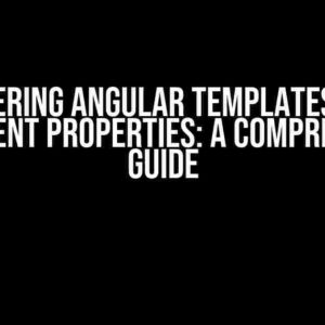 Mastering Angular Templates with Component Properties: A Comprehensive Guide