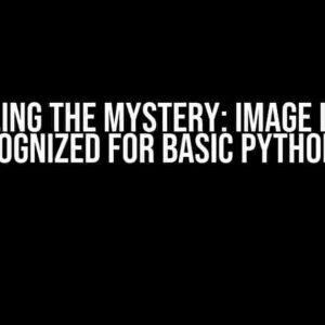 Unraveling the Mystery: Image Location Not Recognized for Basic Python Script