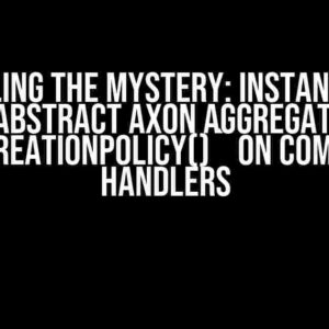 Unraveling the Mystery: Instantiations of an abstract Axon aggregate with `@CreationPolicy()` on command handlers