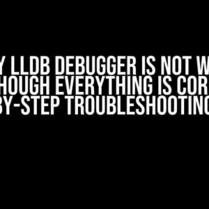 Why My LLDB Debugger is Not Working Even Though Everything is Correct: A Step-by-Step Troubleshooting Guide